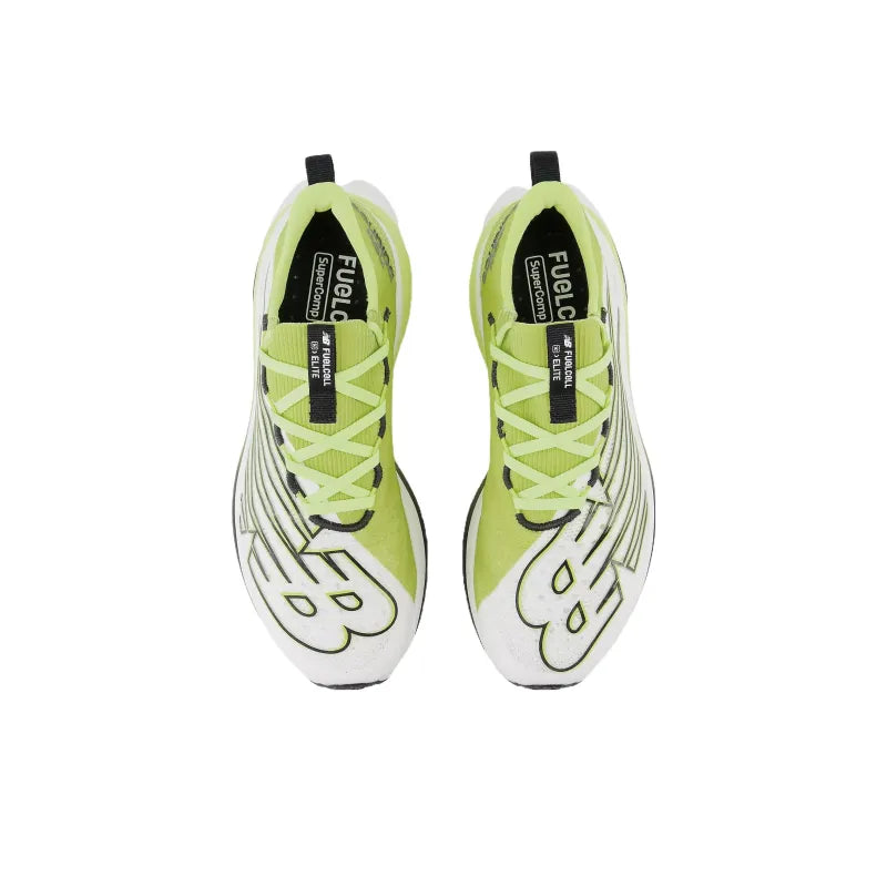 Ne_w Bala_nce Fuelcell Elite V3 Abrasion-Resistant Low-Top Running Shoes men's Yellow/White