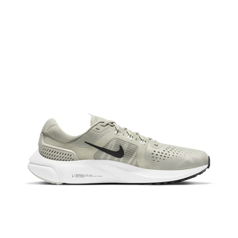 Ni_ke Air Zoom Vomero 15 Low-Top Marathon Running Shoe for Men: Mesh, Textile, Synthetic Leather Cushioning, Slip-Resistant, Abrasion-Resistant, Grey, Black