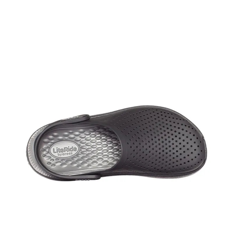 Cr_ocs LiteRide Slip-On + Abrasion-Resistant Sports Sandals, Unisex, Slate Gray