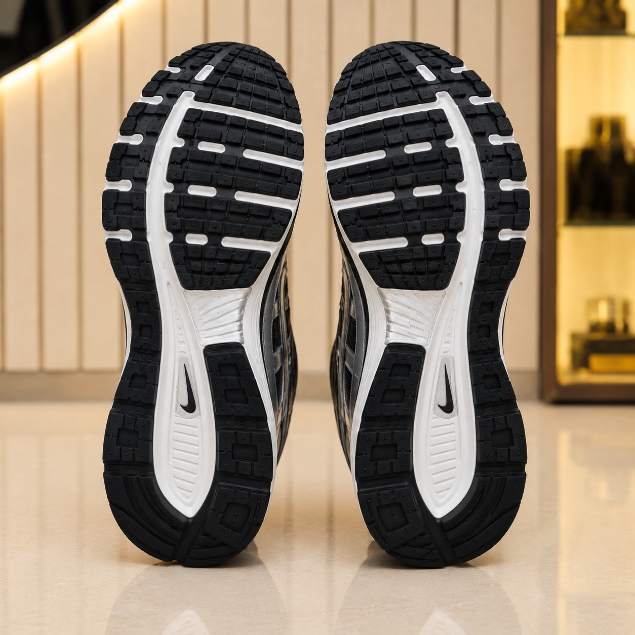 Ni_ke All-Black Mesh Running Sneakers – Premium Everyday Sports Shoes
