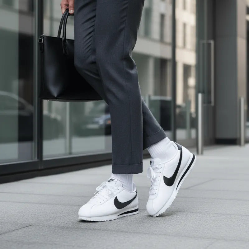 Ni_ke Cortez White Black