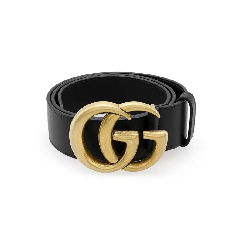 Gucci 2015 Re-edition Wide Leather Belt Black