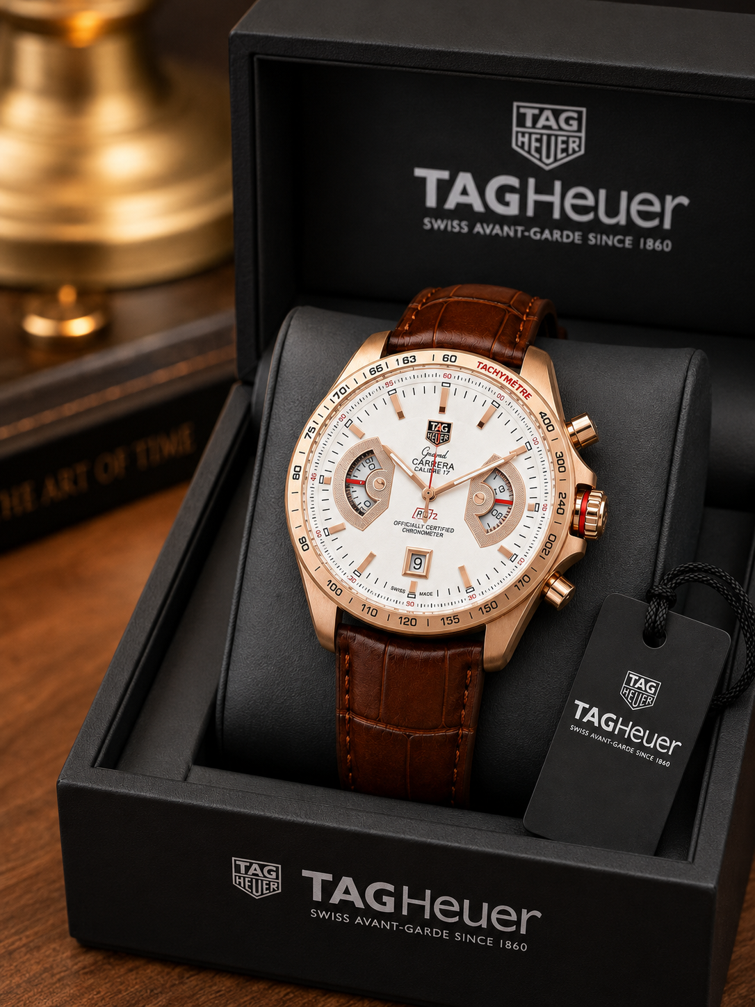 TA_G He_uer Grand Carrera Calibre 17 Rose Gold Chronograph Watch