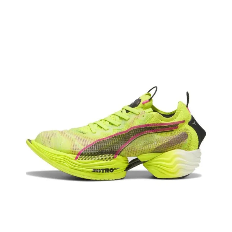 Pu_ma Fast R Nitro Elite 2 Fabric Breathable and Resilient Low-Top Running Shoe Men's Green