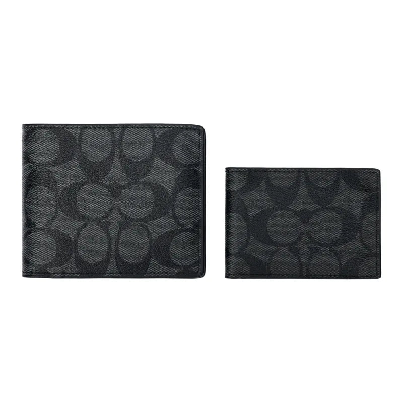 Co_ach Wallet Black & Grey Men