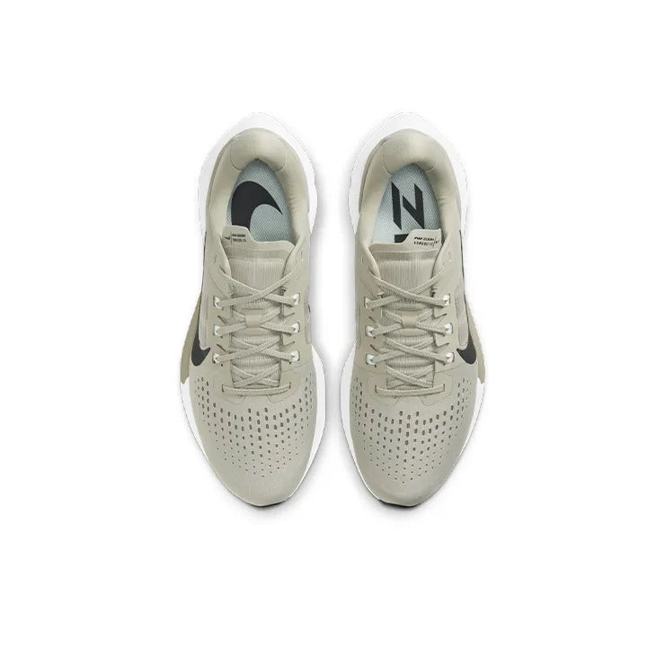 Ni_ke Air Zoom Vomero 15 Low-Top Marathon Running Shoe for Men: Mesh, Textile, Synthetic Leather Cushioning, Slip-Resistant, Abrasion-Resistant, Grey, Black