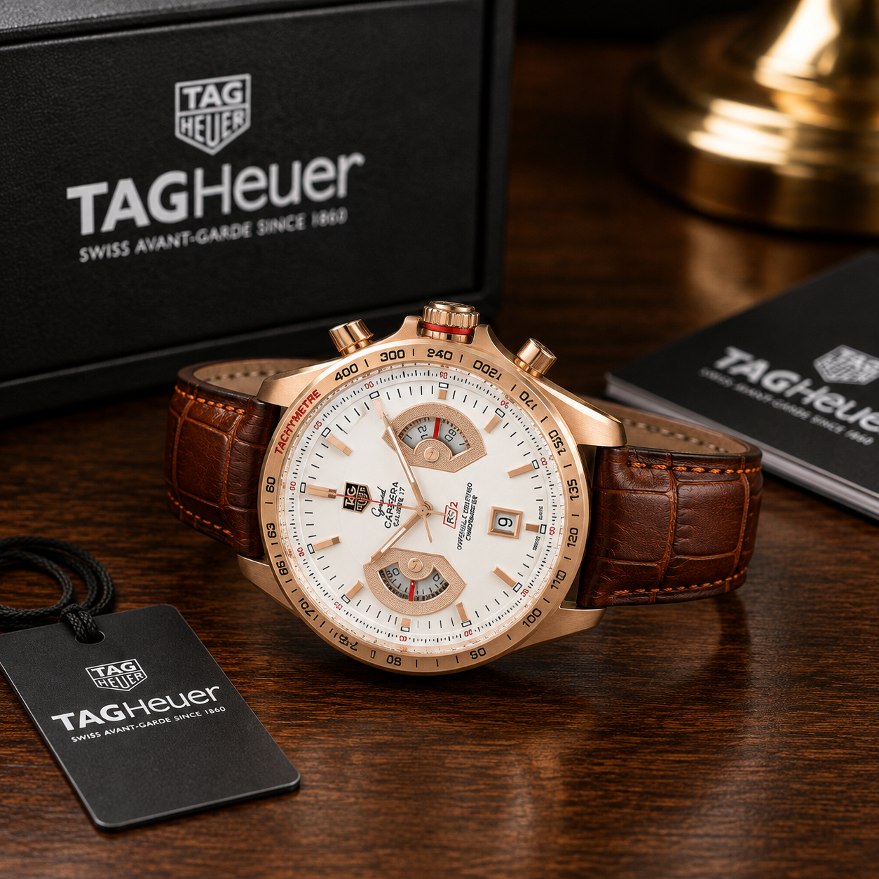 TA_G He_uer Grand Carrera Calibre 17 Rose Gold Chronograph Watch