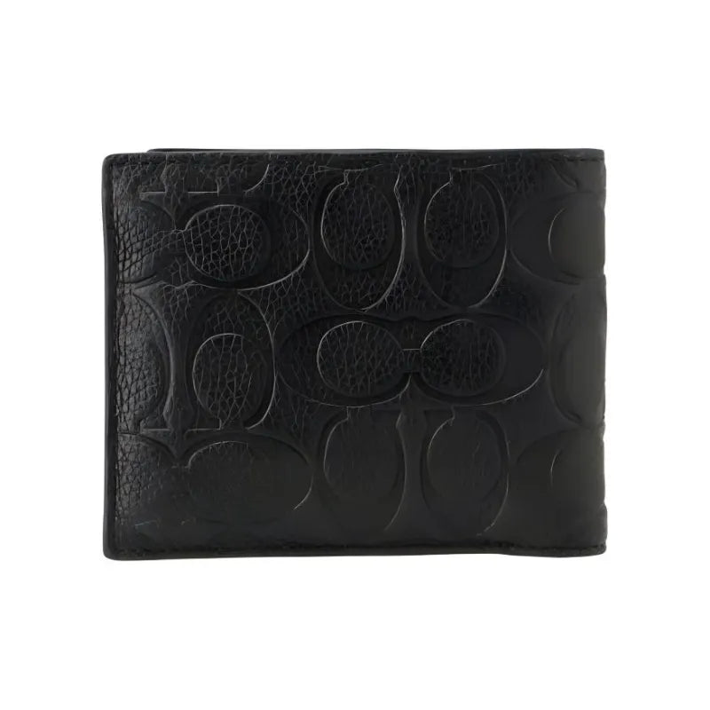 Co_ach Three-in-One Wallet in Signature Leather C1231 Blk