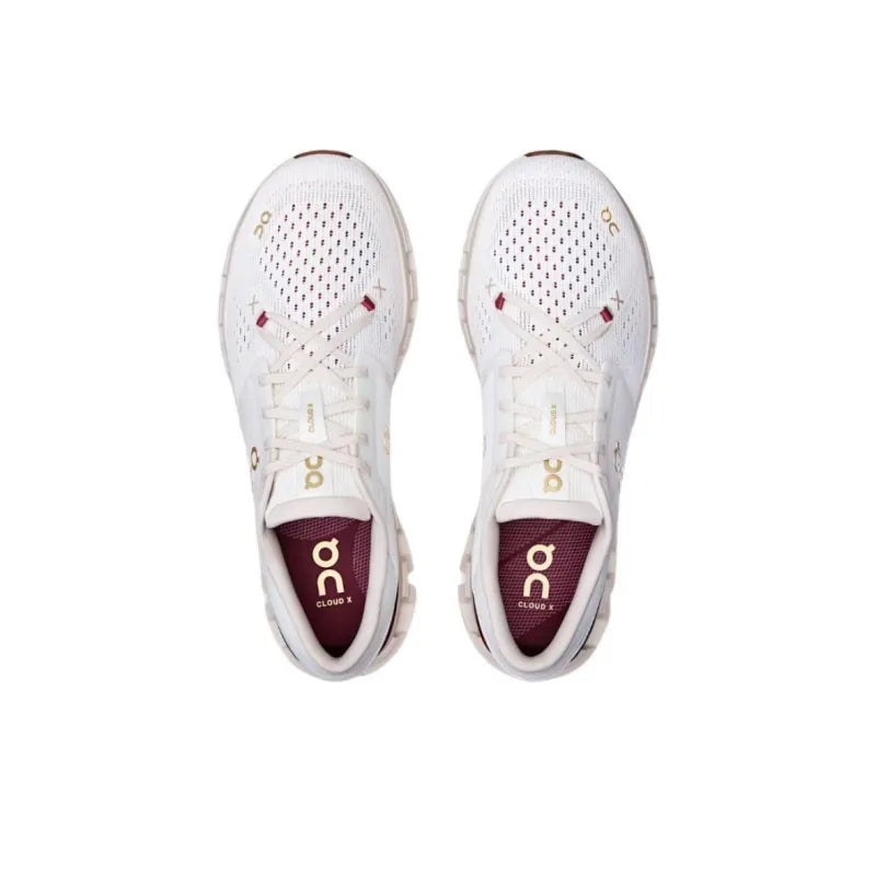 O_n Cloud X4 Supportive Low-Top Casual Running Shoes for Men Ivory White