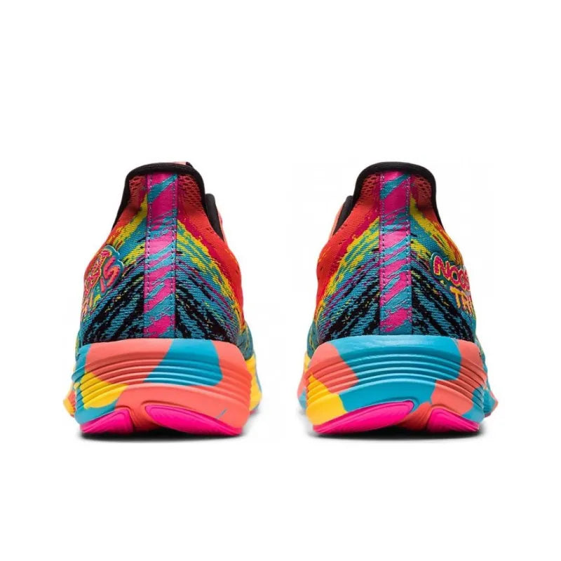 Asi_cs Noosa Tri 15 cushioning, abrasion resistance, and elasticity low-top training running shoe for men, yellow, pink, and blue.
