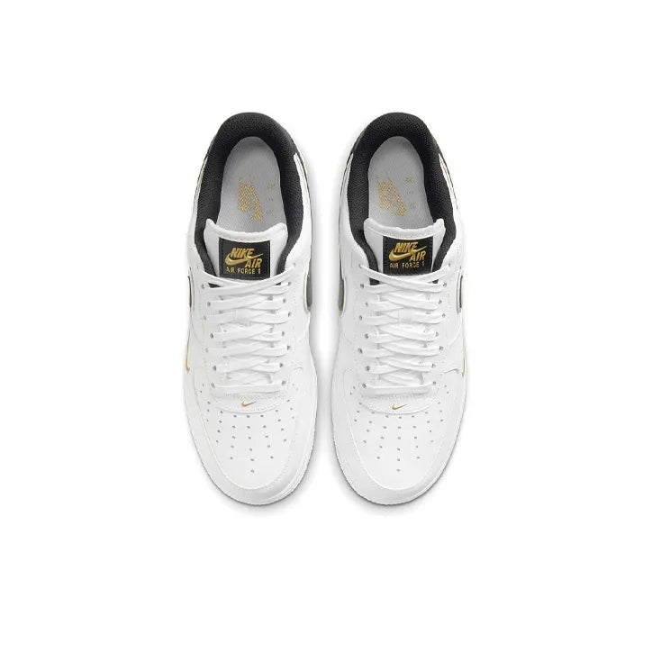 Ni_ke Air Force 1 '07 LV8 Double Swoosh White Metallic Gold