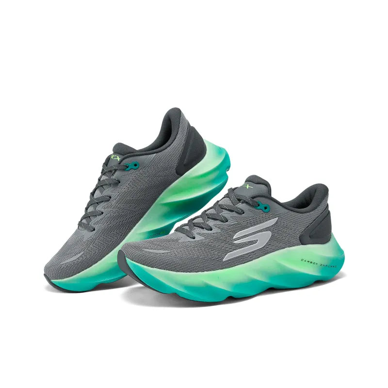 Skec_hers SKX Aero Burst Abrasion-Resistant Running Shoe Men's Gray Blue