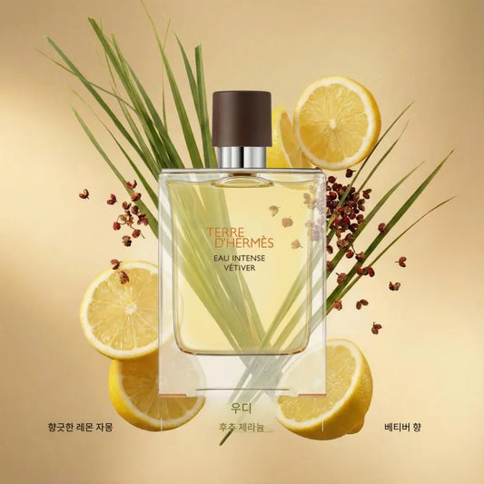 HER_MES Earthy Vetiver Men's Perfume Woody Aromatic Eau de Parfum EDP 50ml/100ml/200ml