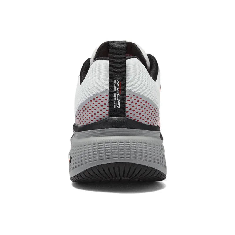 Ske_chers GO RUN Elevate 2.0 Cushioned, Breathable Low-Top Running Shoe for Men, White, Black