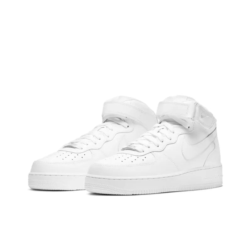 Ni_ke Air Force 1 Mid-Top Skateboarding Shoe Men's Pure White