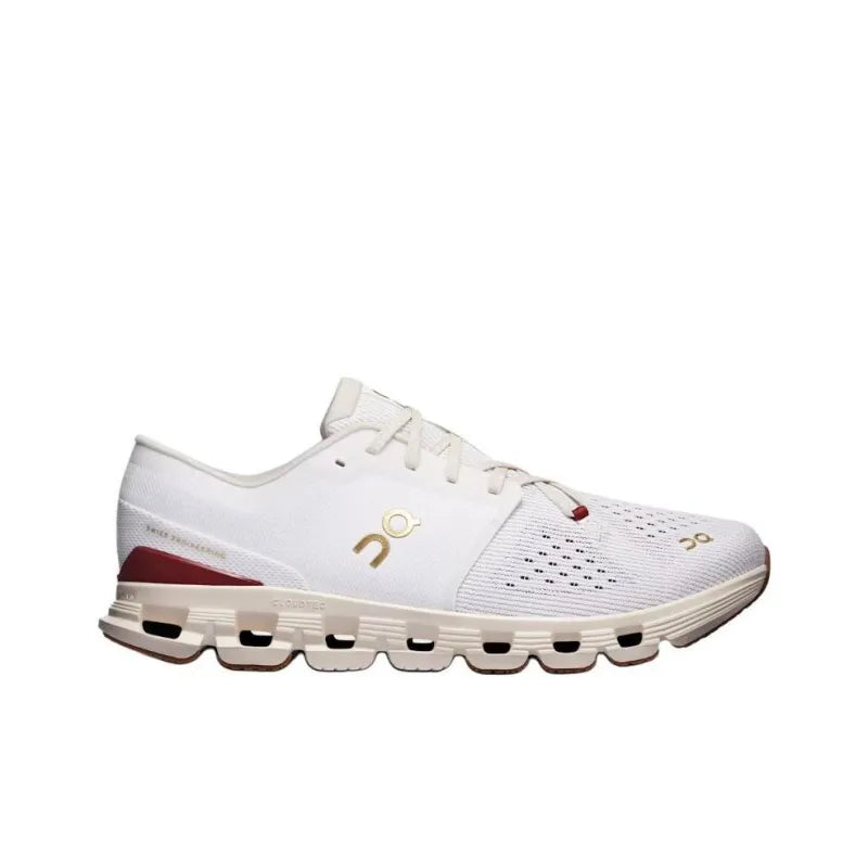 O_n Cloud X4 Supportive Low-Top Casual Running Shoes for Men Ivory White