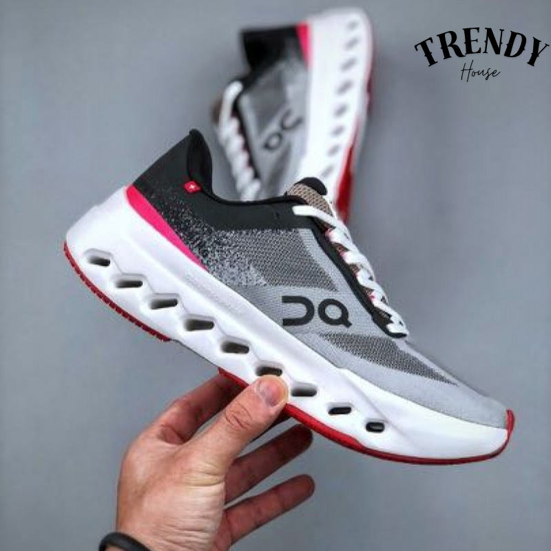 On Running Cl0ud surfer Next Black Red Men’s Running Shoes | Lightweight Cushioned Sports Sneakers for Training & Daily Wear