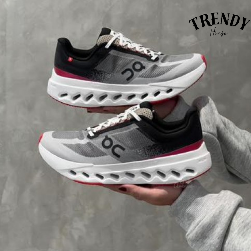 On Running Cl0ud surfer Next Black Red Men’s Running Shoes | Lightweight Cushioned Sports Sneakers for Training & Daily Wear