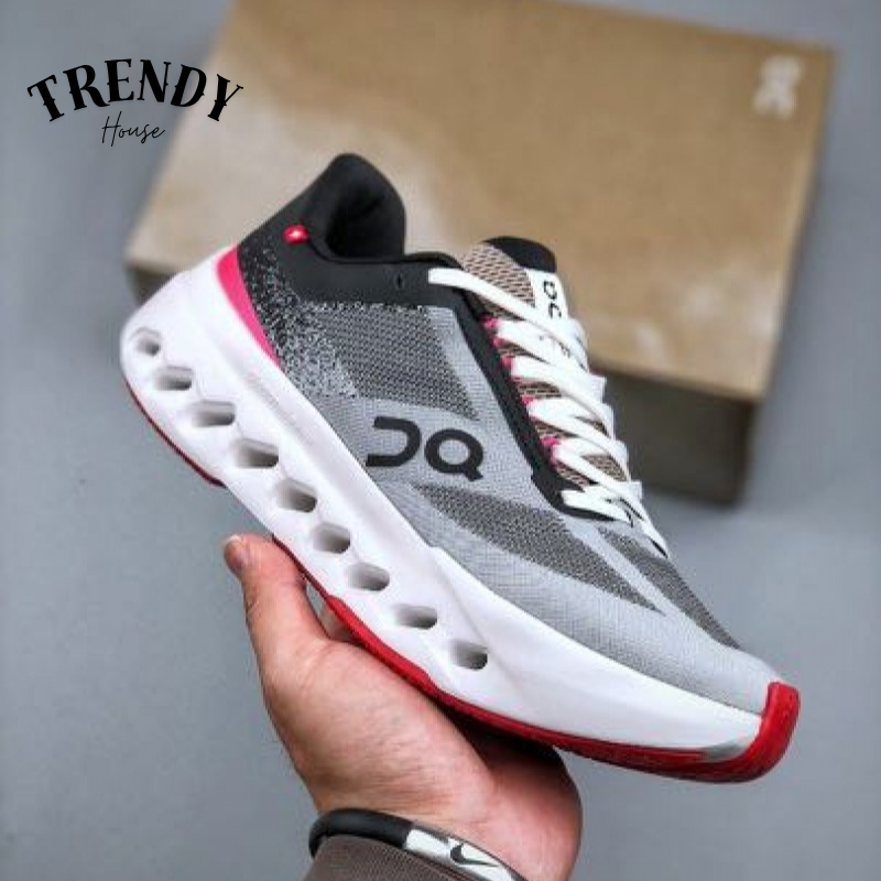 On Running Cl0ud surfer Next Black Red Men’s Running Shoes | Lightweight Cushioned Sports Sneakers for Training & Daily Wear