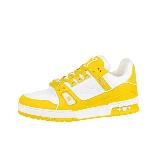 Lou_is V_uitton Trainer Low-Top Trendy Skateboarding Shoes Unisex Yellow