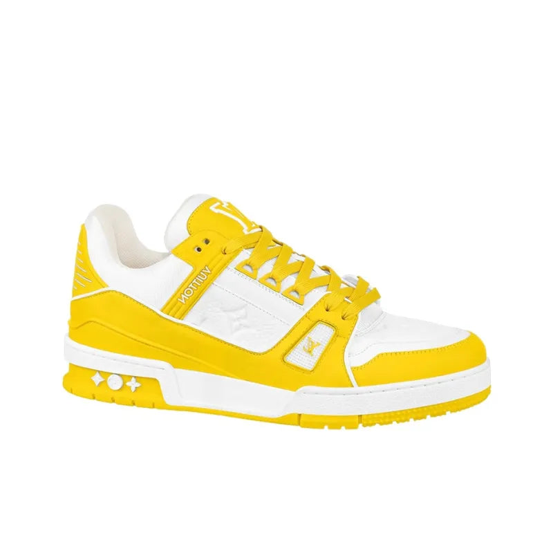 Lou_is V_uitton Trainer Low-Top Trendy Skateboarding Shoes Unisex Yellow