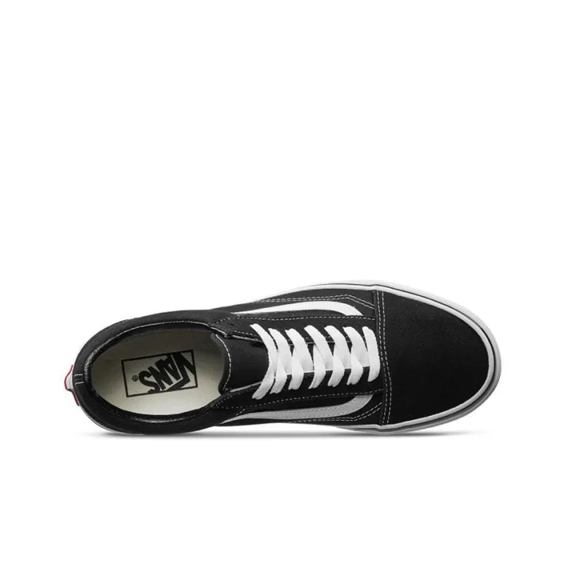 Va_ns Orig_inal Sko_ol Black Suede Low-Top Skateboarding Shoes Unisex Black White