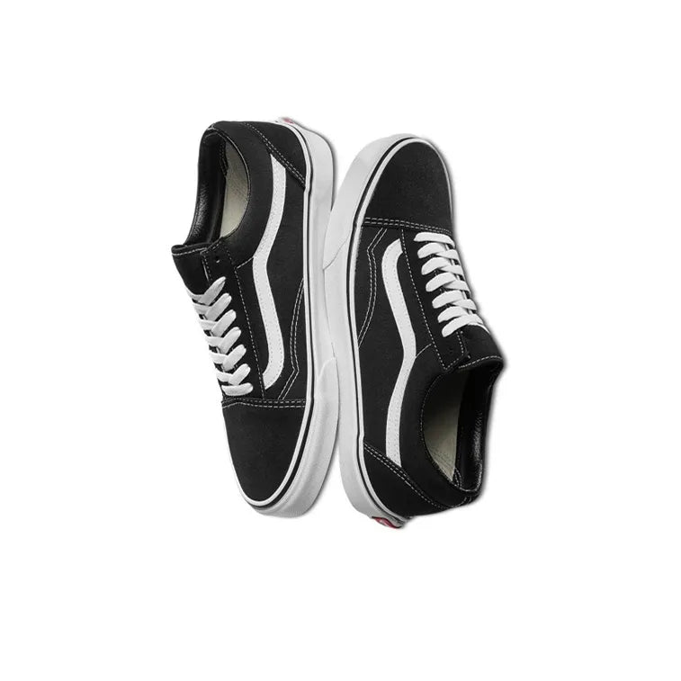 Va_ns Orig_inal Sko_ol Black Suede Low-Top Skateboarding Shoes Unisex Black White